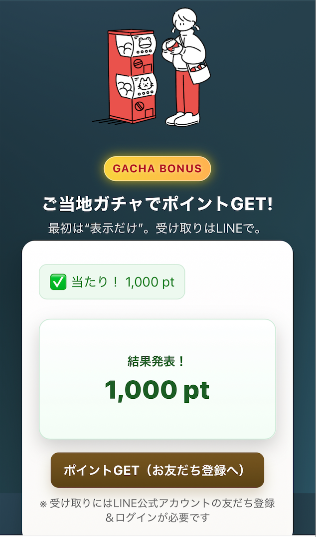 1000ポイントあたり
